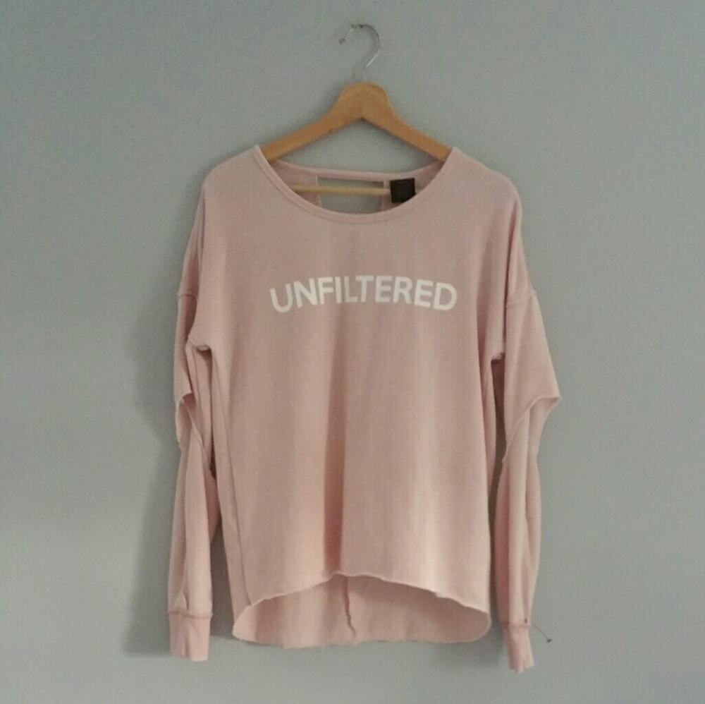Material Girl Active Sweatshirt Pink Size M
